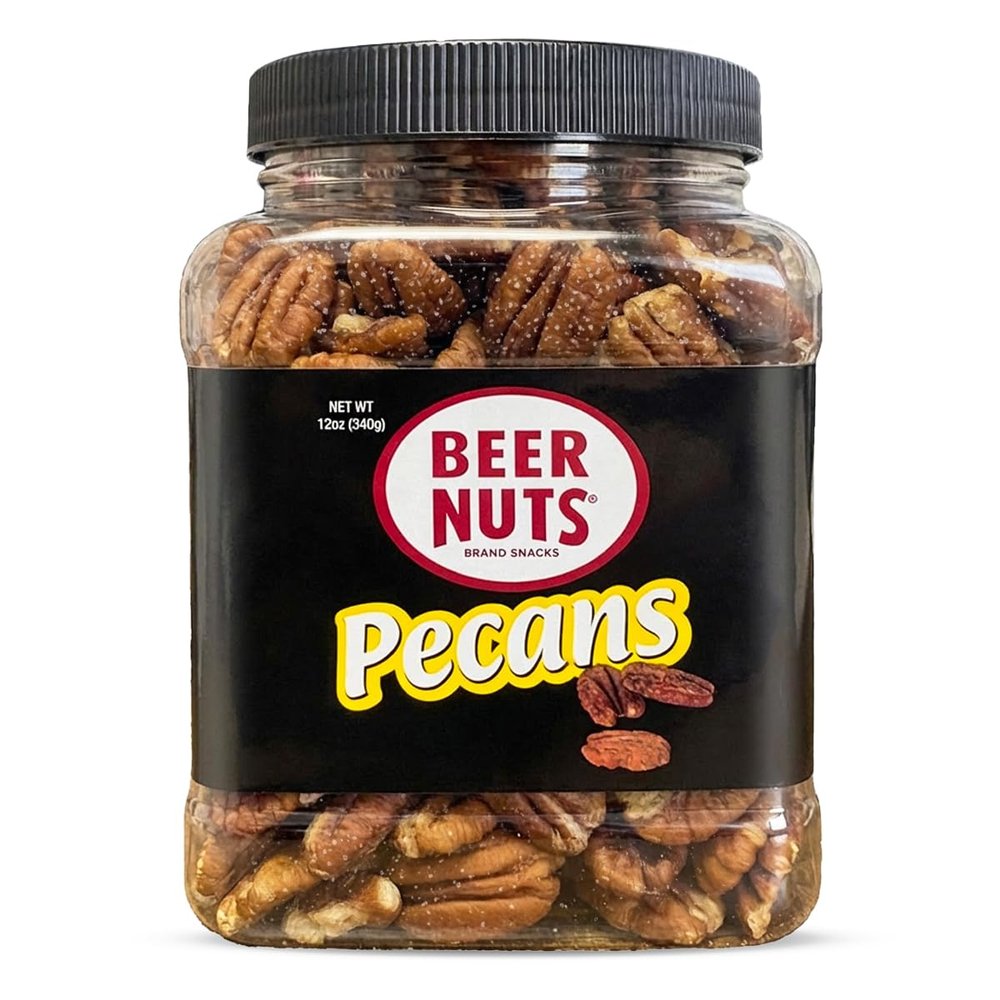 Beer Nuts Sweet and Salty Pecans, Unique Beer Nuts Flavor, Protein, Pralines, and Pie, Perfect for Holidays, Making Quality American Made Snacks Since 1953 (12oz)