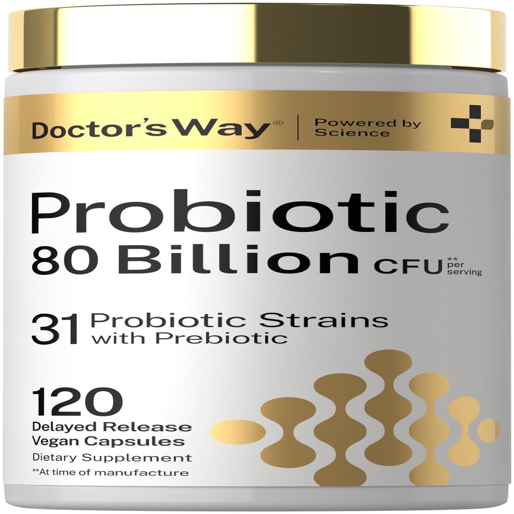 Doctor's Way Probiotic for Women and Men | 80 Billion CFU | 120 Capsules