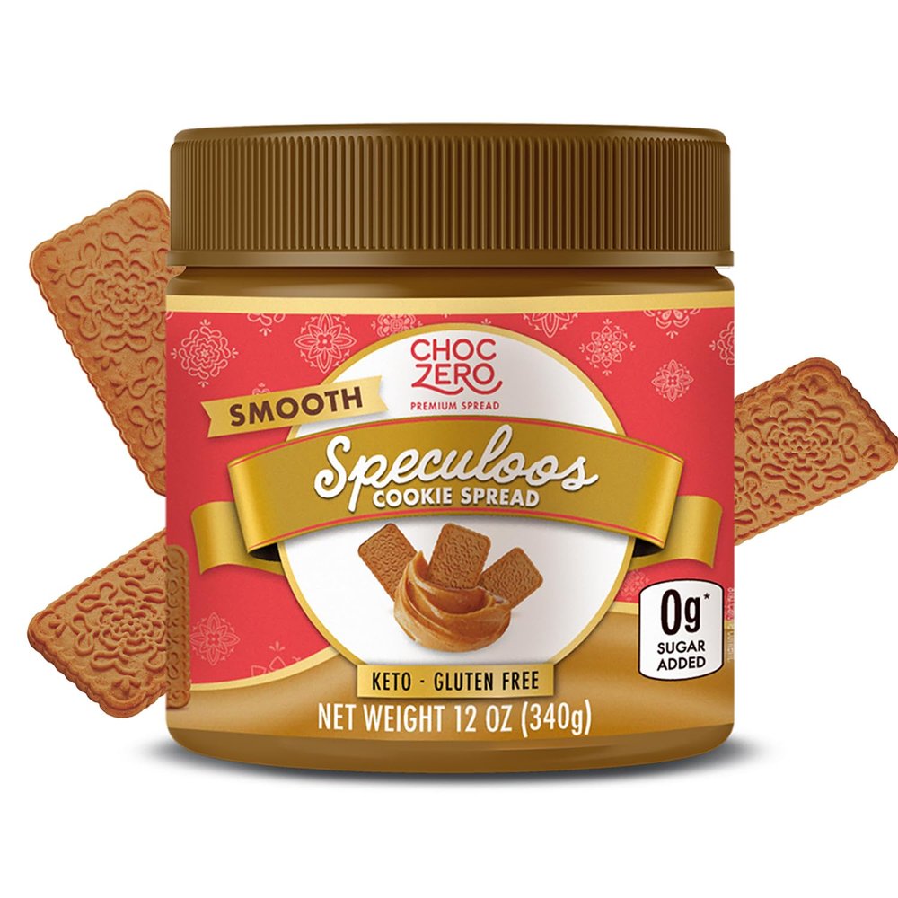 ChocZero Sugar Free Smooth Speculoos Cookie Butter, 12 oz Jar