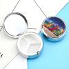 Colorful Sandals Shoes Pill Box 3 Compartments Portable Travel Pill Case Mini Medicine Organizer for Pocket Purse Metal Waterproof Medicine Container Holder Vitamin Fish Oil view 3