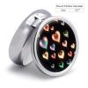 Glowing Love Pill Box 3 Compartment Small Pill Case Medicine Pill Dispenser Pill Container Holder to Hold Vitamins Medication Fish Oil and Supplements Pill Organizer view 2