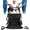 Wheelchair Transfer Sling, Patient Lift Sling with Handles, Portable Mobility Aid for Elderly, Disabled, Home Care, Black view 1