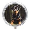 Rottweiler Wallpaper Pill Box 3 Compartment Small Pill Case Medicine Pill Dispenser Pill Container Holder to Hold Vitamins Medication Fish Oil and Supplements Pill Organizer view 1