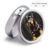 Rottweiler Wallpaper Pill Box 3 Compartment Small Pill Case Medicine Pill Dispenser Pill Container Holder to Hold Vitamins Medication Fish Oil and Supplements Pill Organizer view 2