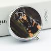 Rottweiler Wallpaper Pill Box 3 Compartment Small Pill Case Medicine Pill Dispenser Pill Container Holder to Hold Vitamins Medication Fish Oil and Supplements Pill Organizer view 4