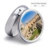 Israel at The Tower Pill Box 3 Compartments Portable Travel Pill Case Mini Medicine Organizer for Pocket Purse Metal Waterproof Medicine Container Holder Vitamin Fish Oil view 2