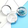 Sea Wave Pill Box 3 Compartments Portable Travel Pill Case Mini Medicine Organizer for Pocket Purse Metal Waterproof Medicine Container Holder Vitamin Fish Oil view 3