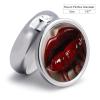 Red Lips Pill Box 3 Compartments Portable Travel Pill Case Mini Medicine Organizer for Pocket Purse Metal Waterproof Medicine Container Holder Vitamin Fish Oil view 2