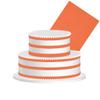 Tangerine Edible Frosting Cake Decoration Border Topper Wraparound Sheet for Cakes Cupcakes Cookies Dessert Decorating view 1