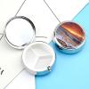 Sea Dusk Beach Sunset Pill Box 3 Compartments Portable Travel Pill Case Mini Medicine Organizer for Pocket Purse Metal Waterproof Medicine Container Holder Vitamin Fish Oil view 3