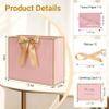 Vidroxin Pink Gift Bags Medium 12.6x9.8x4.3, 2Pcs Luxury Gift Bags with Bow Ribbon for Bridesmaid Wedding Baby Shower Thanksgiving Birthday Easter Christmas (Pink Gold) view 2