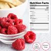 Freeze Dried Whole Raspberries 3.53oz (100g) 100% Natural, No Sugar Added | Crunchy Whole Berry Snack for Baking, Yogurt & Smoothies | Large Resealable Jar view 2