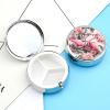 Flamingo Floral Printed Pill Box 3 Compartments Portable Travel Pill Case Mini Medicine Organizer for Pocket Purse Metal Waterproof Medicine Container Holder Vitamin Fish Oil view 3