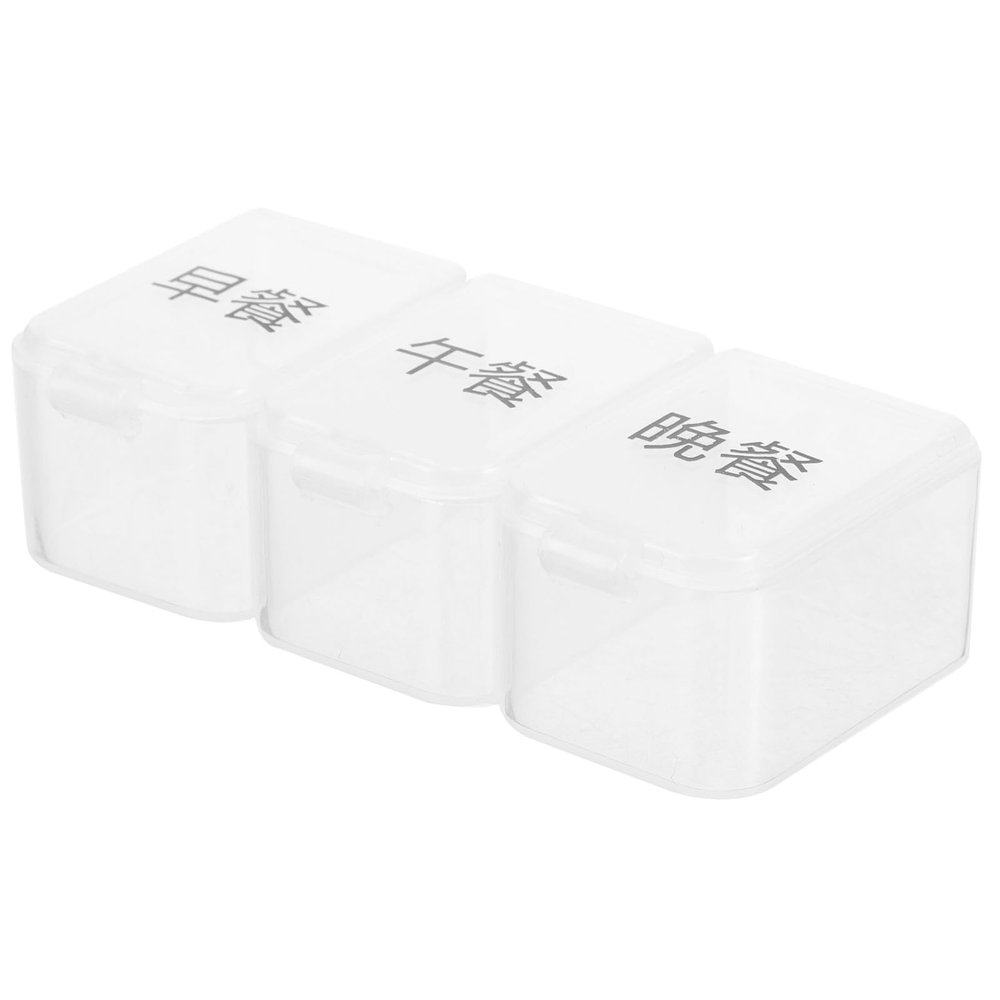 Healvian Portable 3-Compartment Pill Organizer Daily Use Medicine Case Mini Travel Container for Morning, Noon, and Night Medication Storage