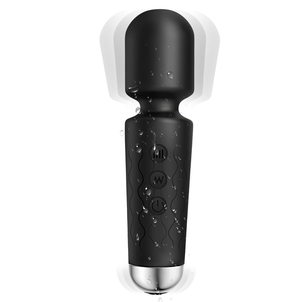 Naetxoa Personal Massager, Handheld Micro Wireless Massager, Small & Powerful, Waterproof Portable, Suitable for Relieving Neck, Leg and Shoulder Pain, Black