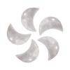 MECCANIXITY 5 Pcs Moon Crystal Worry Stone, 0.5 Inch Length Natural Agate Moon Gemstone Bulk, Carved Pocket Stones for Meditation Balancing Pendant Decor view 1