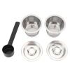 Reusable Coffee Pod, Stainless Steel Coffee Capsule, 304 Food Grade Dense Mesh Filter, Refillable Coffee Pod with Lids and Spoon for Nespresso Machines, Easy to Clean Dishwasher Sa view 1