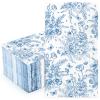 100 Pack Blue Floral Napkins | Floral Paper Napkins Decorative Spring Wildflower Napkin for Decoupage, Tea Party Decoration, Mother's Day, Wedding, Bridal & Baby Shower (Blue) view 1