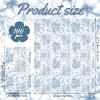 100 Pack Blue Floral Napkins | Floral Paper Napkins Decorative Spring Wildflower Napkin for Decoupage, Tea Party Decoration, Mother's Day, Wedding, Bridal & Baby Shower (Blue) view 2
