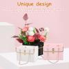 Luxshiny Flower Bouquet Bags Tote, 9pcs Paper Handbag Set (white, Pink, Black), 151010.5cm, Sturdy Paper Material for Valentines, Floral Arrangements, and Daily Wrapping view 3
