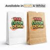 Labelmeister 12 lb White Custom SOS Bags, Durable Kraft Paper Bags with No Handles, 100 Count, Ideal for Sandwiches, Pastries, Groceries, Grab-and-Go Items, Full-Color Personalized Printing view 3