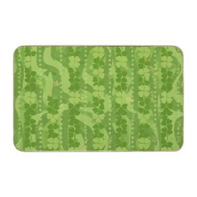 dcetiAAm Flannel Shower Floor Mat 35 24 Inch, St. Patrick's Day Decor No Slip Green Bathroom Rug Water Absorbing Bathroom Shower Decor Rugs Carpetas para Bao