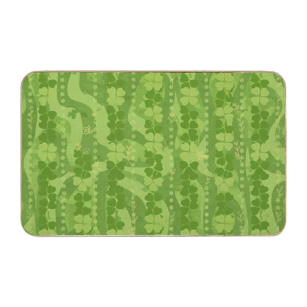 dcetiAAm Flannel Shower Floor Mat 35 24 Inch, St. Patrick's Day Decor No Slip Green Bathroom Rug Water Absorbing Bathroom Shower Decor Rugs Carpetas para Bao