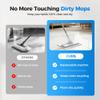 Disposable Dust Mop with 10 Reusable Cloths, 2026 New Convenient Cloth Changing Mini Mop 38" Long Handle Wet and Dry Flat Mopping, Sweeper Stick Lightweight Snap for Corners Multi Surface (Cloth*10) view 3