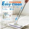 Disposable Dust Mop with 10 Reusable Cloths, 2026 New Convenient Cloth Changing Mini Mop 38" Long Handle Wet and Dry Flat Mopping, Sweeper Stick Lightweight Snap for Corners Multi Surface (Cloth*10) view 4