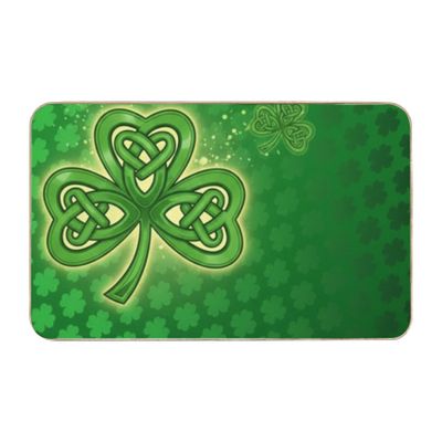 dcetiAAm Flannel Shower Door Mat 35 24 Inch, St. Patrick's Romantic Sweet No Slip Shower Rug Water Absorbing Entryway Decor Entry Way Rugs Indoor Bathroom Mats