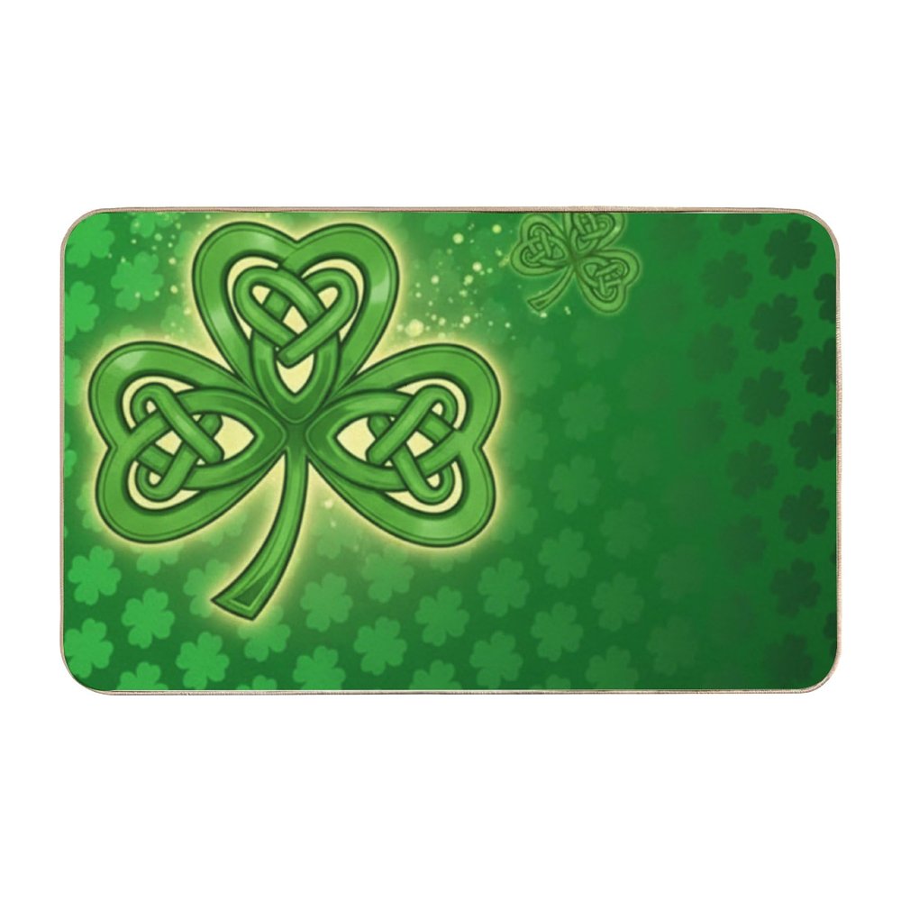 dcetiAAm Flannel Shower Door Mat 35 24 Inch, St. Patrick's Romantic Sweet No Slip Shower Rug Water Absorbing Entryway Decor Entry Way Rugs Indoor Bathroom Mats