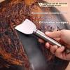 2-Pack Stainless Steel Kitchen Grease Scraper Heavy Duty Stubborn Dirt Remover for Stove Oven Countertop Ergonomic Handle Hanging Hole view 2