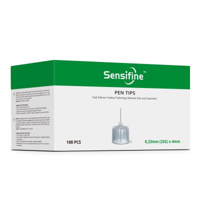 Sensifine Pen Tips 32G x 4mm, Box of 100,Universal Compatibility with most Pen Devices
