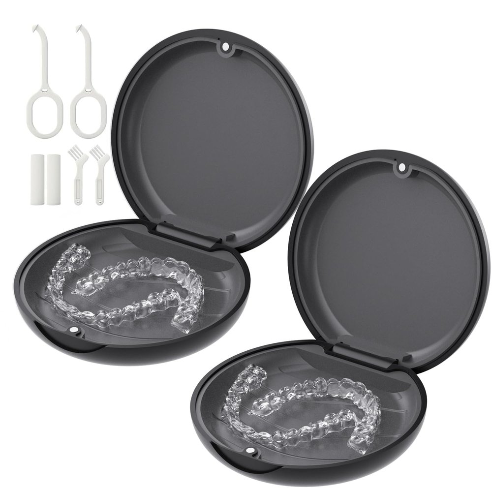 2 Pack Retainer Case, Space Black