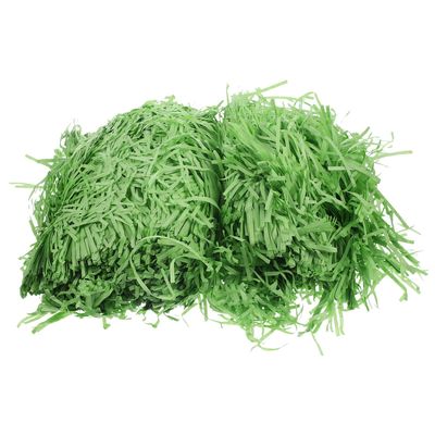 MINAOLULUS Raffia Grass Shredded Paper Filler 500g Pack Box Filler Basket Stuffing Decorative Filling for Boxes Birthday Party Packaging in Grass Green