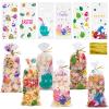 Aubeco Easter Cellophane Treat Bags with Twist Tie, 120pcs Bunny Gift Bags, Plastic Cello Bags for Candy, Cookie, Snack, Party Favor, 6 Styles view 1