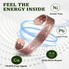 MagEnergy Copper Bracelet for Men, 18X Strength Magnetic Bracelet with 3800 Gauss Magnets, 99.99% Pure Solid Copper, Men's Jewelry Gift (Copper-Tree of Love) view 2