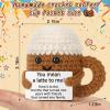 Coffee Lover Best Friend Friendship Gifts for Women Men, Mothers Day Birthday Gifts for Sister Bestie Bff Female Male Girls, I Love You Unique Handmade Emotional Positive Crochet Coffee Mug Home Decor view 3