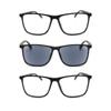 2SeeLife Durable Large TR-90 Reading Glasses Multipack for Men Medium-Wide Fit, Flex Sturdy Frame, Spring Hinges, Premium Readers, 2 Black Matte, Black (Sun Readers), +3.00 view 1