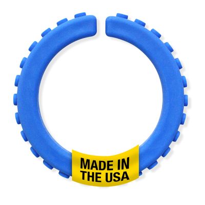 ARK Brick Chew Bracelet, Sensory Toys for Kids and Adults, Oral Fidget for Autism, ADHD, SPD, Anxiety, Medical-Grade, Textured Sensory Chew, XXT, Very Firm, Royal Blue, Large