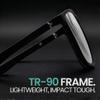 2SeeLife Durable Large TR-90 Reading Glasses Multipack for Men Medium-Wide Fit, Flex Sturdy Frame, Spring Hinges, Premium Readers, 2 Black Matte, Black (Sun Readers), +1.00 view 4