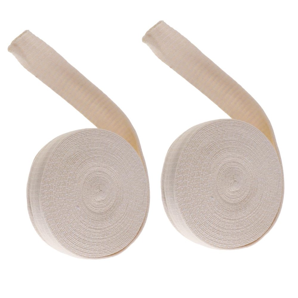High Elastic Cotton Tubular Stockinette Bandages 2pcs Pack 5cm X 10m Elastic Cotton Wraps for Leg Support and Use