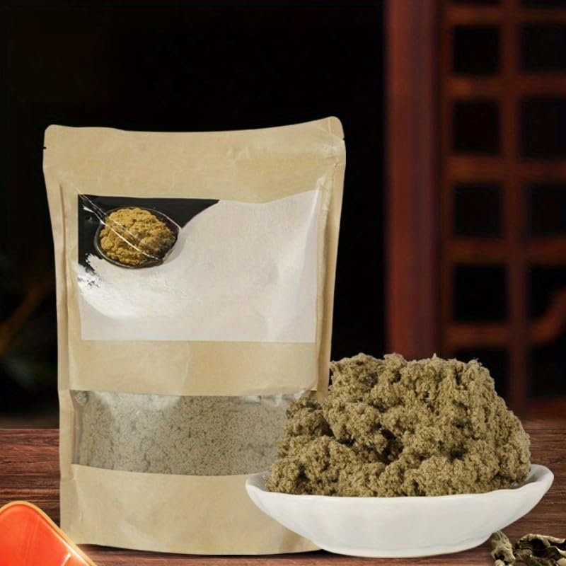 Aerkenga Moxa Wool 500g, 100% Pure 3-Year Aged Mugwort Floss with Low-Smoke & Mild Heat for Various Moxibustion Tools Suitable for DIY & Traditional Wellness