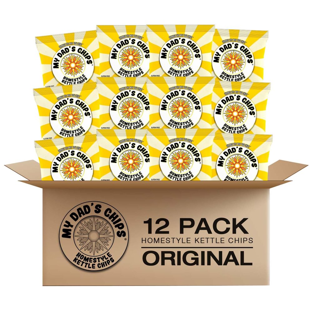 My Dad's Chips - Original Flavor Potato Chips - 12 Packs 6 oz Each