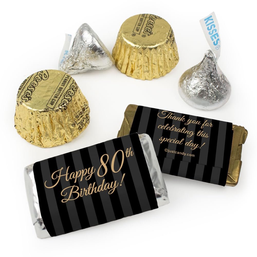 110 Ct 80th Birthday Chocolate Candy Assortment For Party Favors (1.62lb Bag)