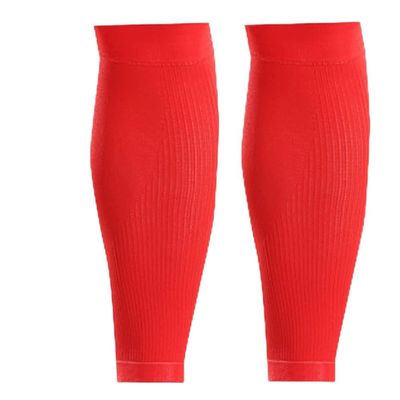 Mumian Sport Training Compression Support Shin Pads, Calf Sleeves Protective Gear, 3D Weaving Technology with Elastic Fabric for Muscle Protection, Breathable Quick - Dry Red Shin (M)
