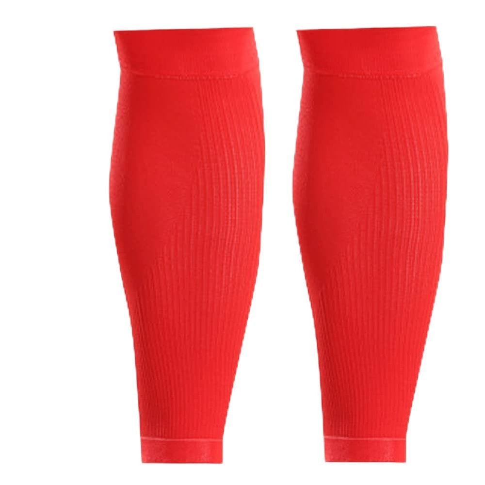 Mumian Sport Training Compression Support Shin Pads, Calf Sleeves Protective Gear, 3D Weaving Technology with Elastic Fabric for Muscle Protection, Breathable Quick - Dry Red Shin (M)