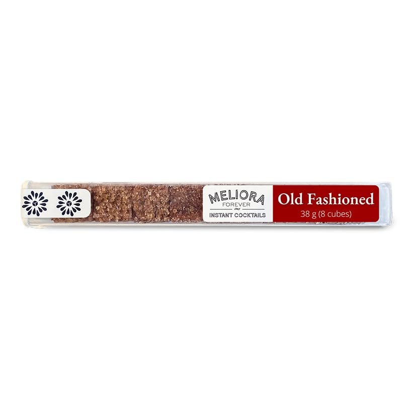 Meliora Forever Old Fashioned Instant Mix Cubes, Made with Demerara Sugar and 18.21 Prohibition Aromatic Bitters, Makes 8 Drinks