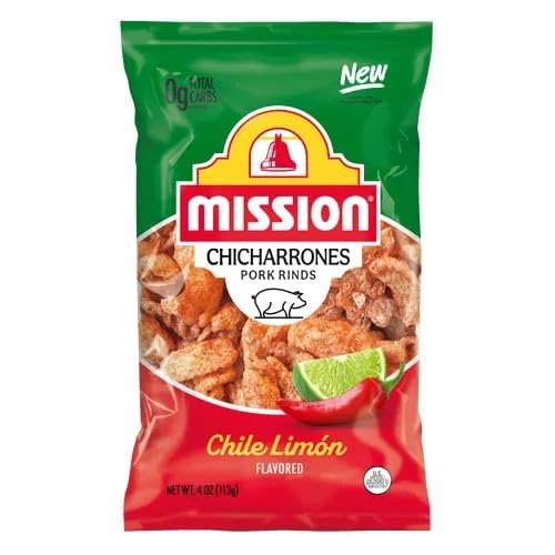 Chicharrones Chile Limon, 4 Ounce Bags (Pack of 4)