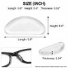 30 Pairs Glasses Nose Pads, D-Shaped Silicone Anti-Slip Nose Pad Stickers for Eyeglasses & Sunglasses, Soft Adhesive Nose Pieces, 15 Clear + 15 Black, 0.8" x 0.4" x 0.04" view 2